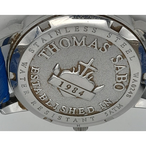 1133 - Thomas Sabo Designer Quartz Watch Model WA0248. 35mm Case. Full Working Order. Replacement Battery F... 