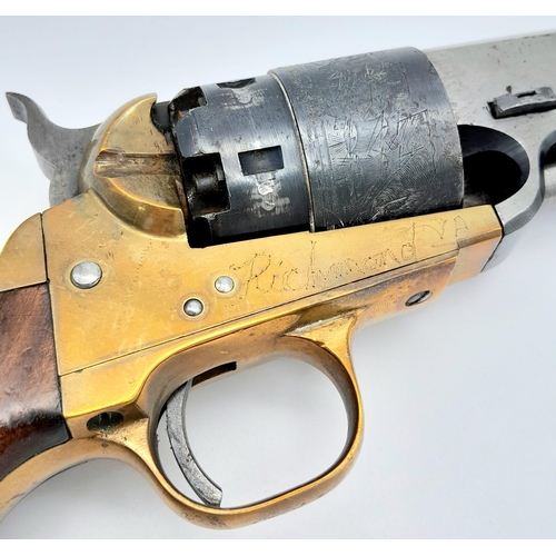 1407 - A Vintage High Quality Retrospective Copy by Uberti of an 1850 Short Barrel Colt Blank Fire Revolver... 