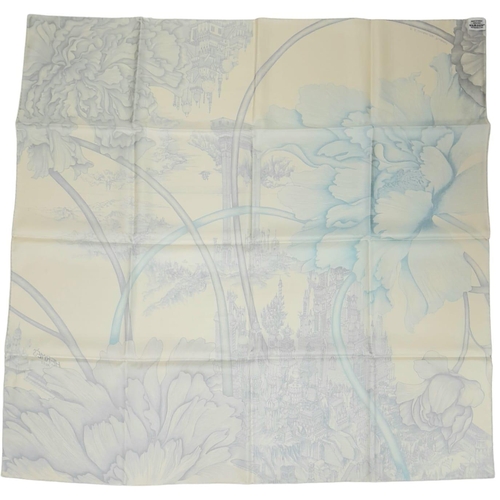 908 - A Hermes Silk Scarf in Original Hermes Box. 88x 88cm. In good condition. Ref: 15539