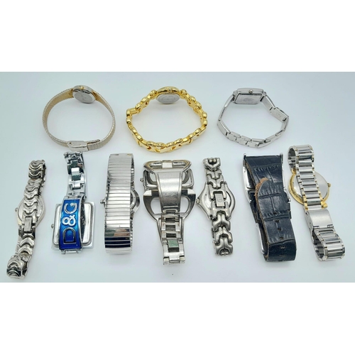 551 - A SELECTION OF 10 BRACELET WATCHES, TO INCLUDE DKNY, CITRON, PHILLIP MERCIER & CARVEL TO NAME A FEW ... 