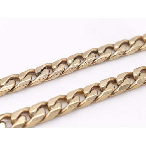 30 - A 9 K yellow gold chain bracelet, Fully hallmarked, length: 23.5 cm, weight: 21.3 g.