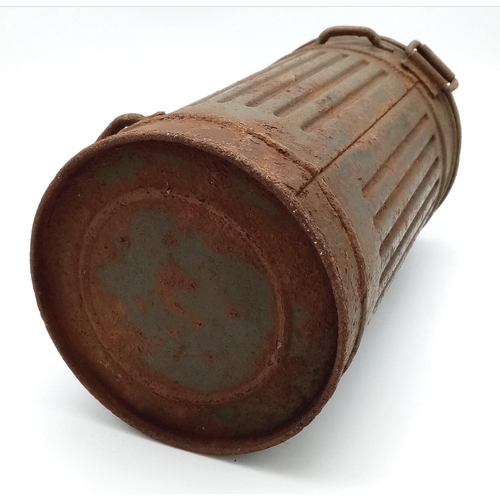 518 - Spanish Civil War Period German Condor Legion Gas Mas Canister. Name and unit number inside