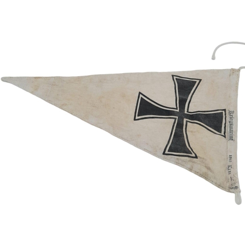 55 - WW2 German Kriegsmarine Marked Flotilla Pennant Dated 1942