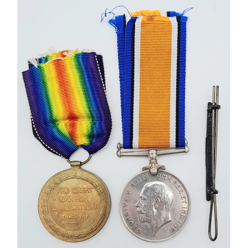 634 - WW1 British Medal Duo, Wound Stripe and Photograph awarded to: 63252 Bombardier H. Cooke Royal Artil... 