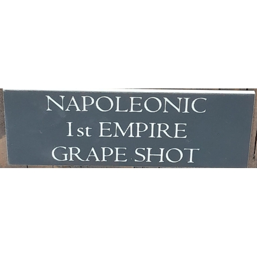 667 - Napoleonic Period Iron Grape Shot Ball. These were one of the first anti personal devices. A group o... 