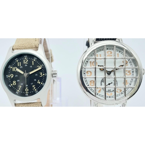 921 - Two Unworn Military Homage Watches. Comprising: 1) a 1950’s American Airman Quartz Watch 35mm Includ... 