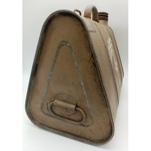 237 - Pre War Triangular Shaped Kraftstoff 10 Ltr Fuel Can used by the Africa Corps in WW2. These fitted n... 