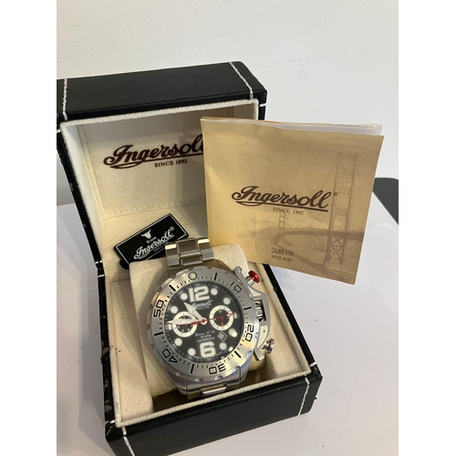 35 - Gentlemans AUTOMATIC INGERSOLL CHRONOGRAPH. Model IN1623.Complete with original box and manual. Skel... 