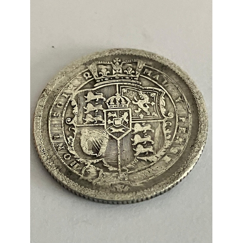 364 - 1817 GEORGE III SILVER SHILLING. Fine/very fine condition.