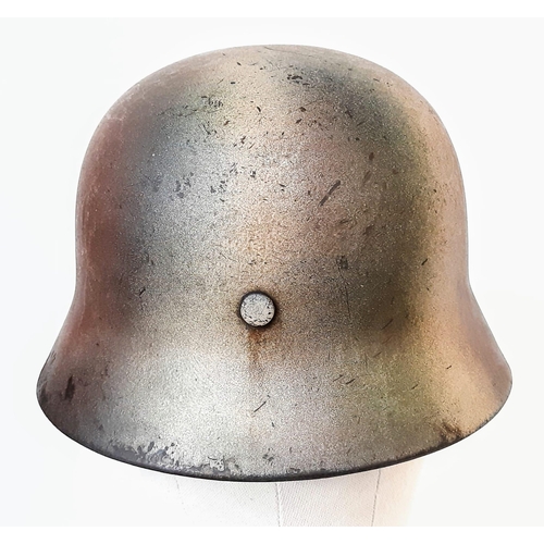 384 - WW2 German Luftwaffe M40 Helmet. Original helmet and liner with a suspected post War Normandy Paint ... 