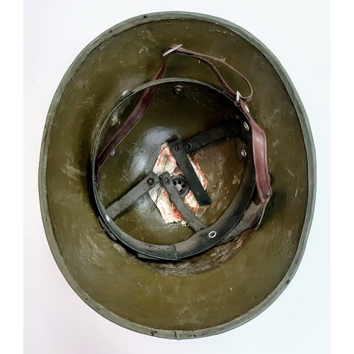 433 - Original 1960’s North Vietnamese Army “Mu Bo Doi” Fibre Helmet. Still has label inside.