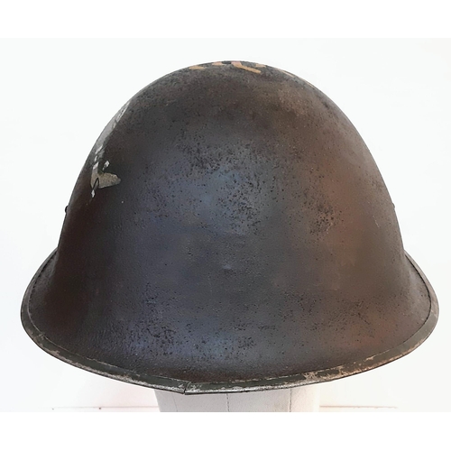 561 - WW2 British Mk III 1944 Pattern “Turtle” Helmet with post War D-Day memorial painting.