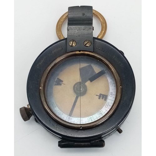 570 - 1915 Dated British Officers Compass in leather Case.