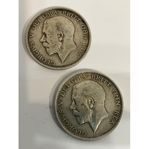 665 - 2 SILVER HALF CROWNS. Consecutive years  1914 and 1915. Very fine/extra fine condition. Please see p... 