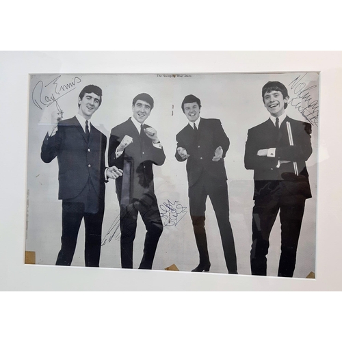 1150 - The Swinging Blue Jeans - Autographed Picture Montage. This 1960s Merseyside band had multiple chart... 