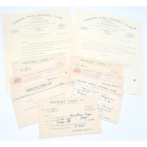 255 - An Eclectic Piece of Football Memorabilia - Two letters from London Films football club believe to h... 