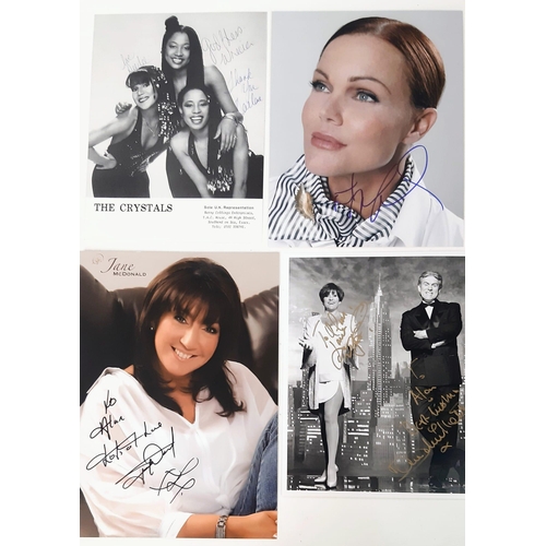 366 - Ten Autographed/Signed Pictures of British and American Pop Stars. Includes: Mel C, Sarah Harding, B... 