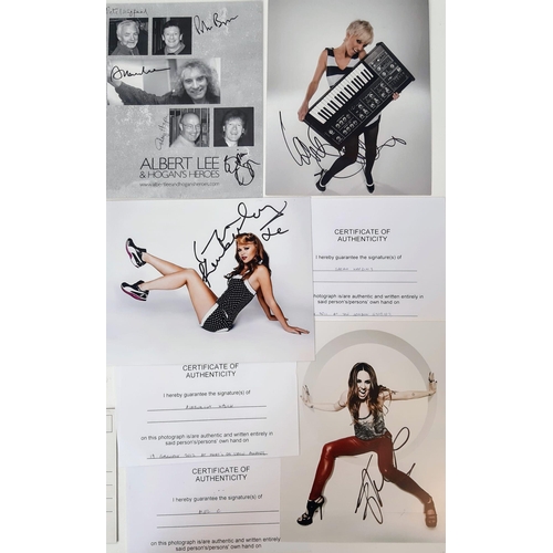 366 - Ten Autographed/Signed Pictures of British and American Pop Stars. Includes: Mel C, Sarah Harding, B... 