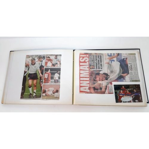 367 - Press Cuttings Scrapbook of Dr John Crane - GP to the England Football Team at the World Cup 90 and ... 