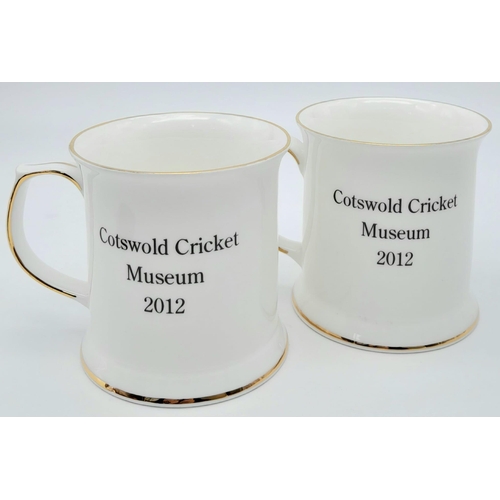 262 - Two Limited Edition Bone China Cricket Mugs Depicting Jack Hobbs and Prince Ranjitsinghi - From the ... 