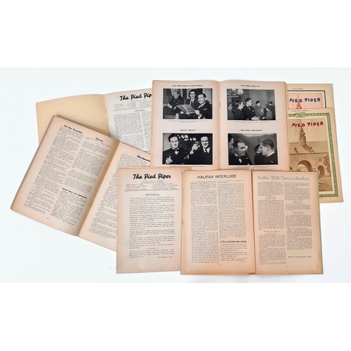 276 - Seven Editions of The Post WW2 Pied Piper Magazine, three antique photographs of British aeroplanes ... 