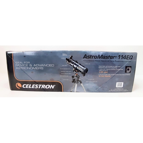 1158 - A 'New' Celestron Tel Astro Master 114EQ Compact Telescope. Built in star-pointer for easy targeting... 