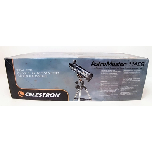 1158 - A 'New' Celestron Tel Astro Master 114EQ Compact Telescope. Built in star-pointer for easy targeting... 