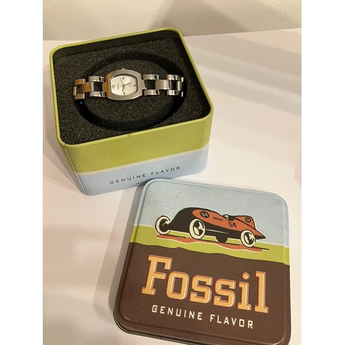 1036 - Ladies FOSSIL Formula One wristwatch. Finished in stainless steel with quartz movement. Complete wit... 