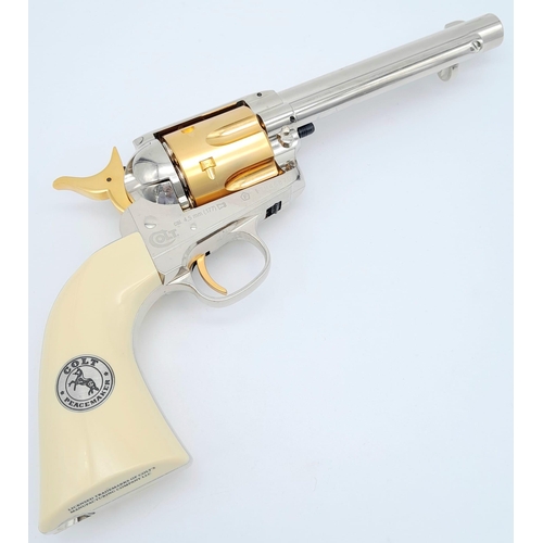 1098 - An Unused, Limited Run Two Tone, Colt Peacemaker SAA.45 Single Action Army Co2 Powered Revolver. Ful... 