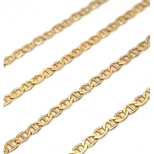 2 - A very elegant 14 K yellow gold chain necklace with a central part loaded with rubies and diamonds i... 