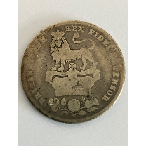 204 - 1825 GEORGE IV SILVER SHILLING in fair/fine overall condition.