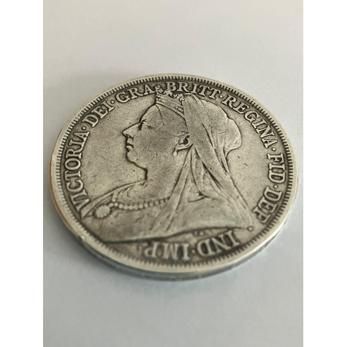 469 - 1893 SILVER VICTORIAN CROWN in  Very/ Extra fine condition. Bold and clear detail to both sides with... 