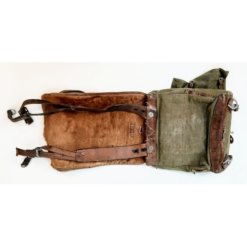 511 - WW2 German Tournister “Pony Pack” Dated 1939. Used by the Hitler Youth and ground troops.