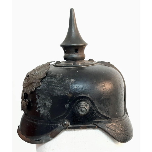 78 - WW1 Prussian 1915 Model Pickelhaube Spiked Helmet.