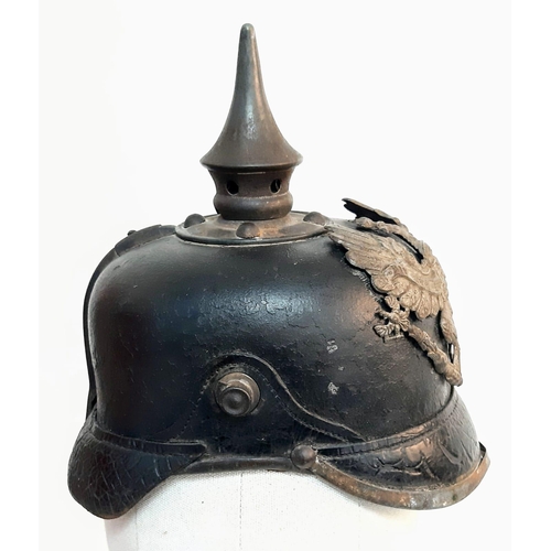 78 - WW1 Prussian 1915 Model Pickelhaube Spiked Helmet.