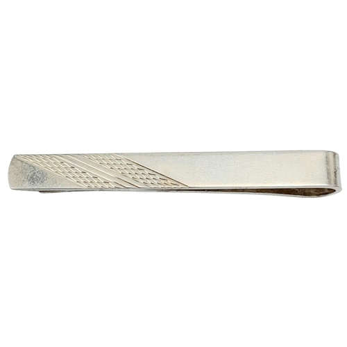 936 - A Sterling Silver Tie Clip (7.9g, 5.7cm Length) Plus the former owner's Collection of Vintage Naval ... 