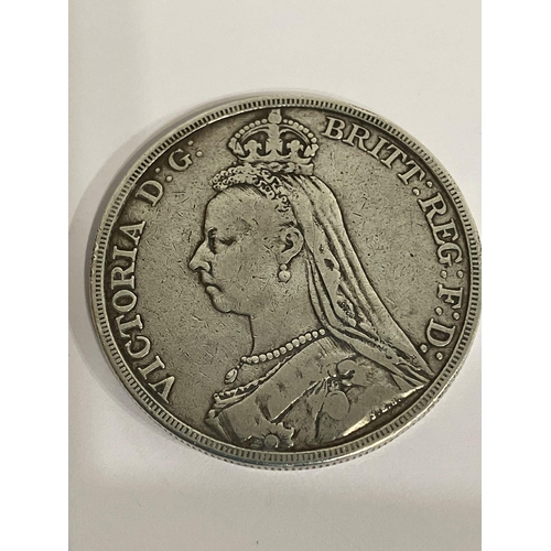 959 - 1889 SILVER CROWN in Very fine/extra fine condition. Having Bold raised definition to both sides. Qu... 