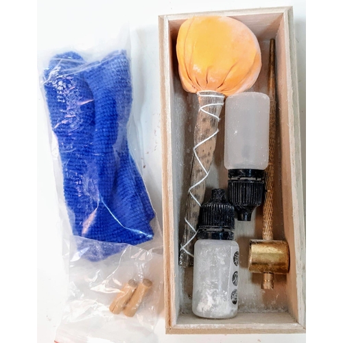 999 - An Unused Japanese Samurai Sword Cleaning Kit with Instructions. Includes Oils, Powders, Cloths etc.... 