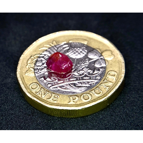 535 - A 1.09ct Untreated Afghanistan Rare Pigeon Blood Red Ruby, in the Oval shape cut. Comes with the GFC... 