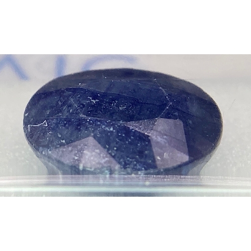 282 - A 8.44ct Natural Blue Sapphire, in the Oval Faceted shape. Comes with the AIG Milan certificate