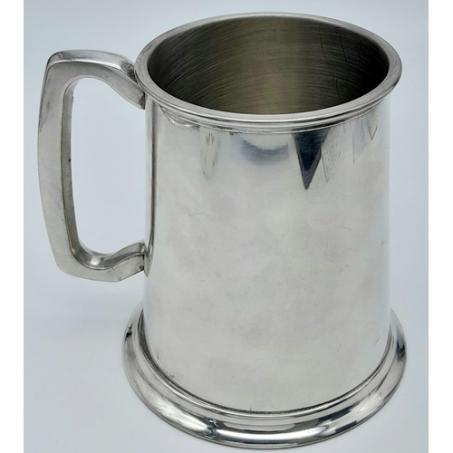 1060 - A top quality pewter tankard made by Wentworth, Sheffield, England and the inscription: 