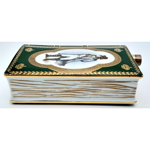 1315 - A Rare Limoges, 22K Gold Detailed, Porcelain ‘Bi-Centenaire de L’Empereur Napoleon 1769-1969’ Book D... 