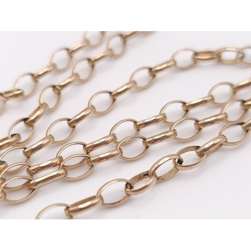 354 - A 9 K yellow gold chain necklace, length: 60 cm, weight: 3.3 g.