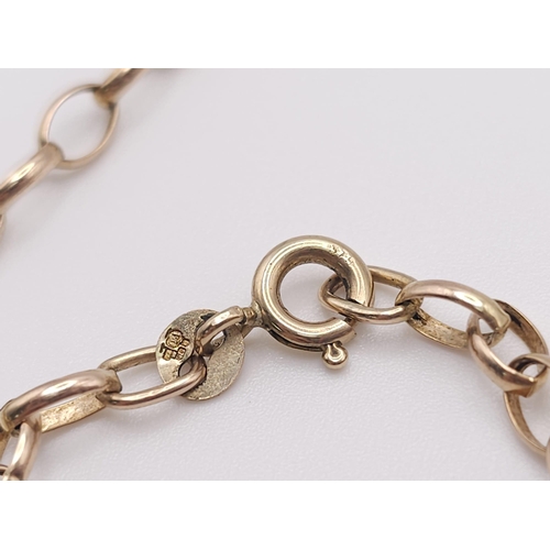 354 - A 9 K yellow gold chain necklace, length: 60 cm, weight: 3.3 g.