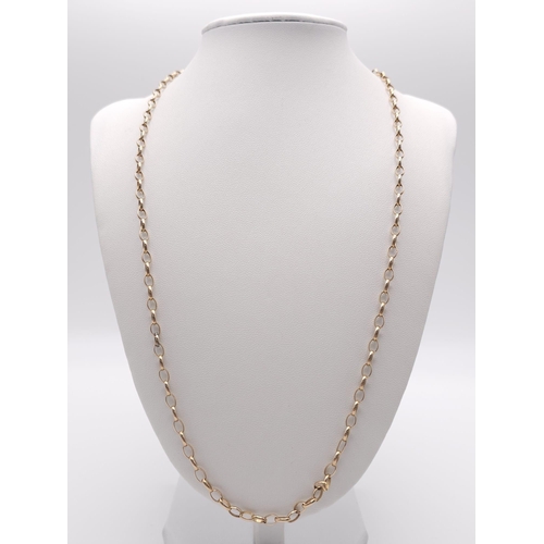 354 - A 9 K yellow gold chain necklace, length: 60 cm, weight: 3.3 g.