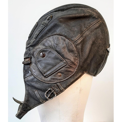 419 - 3rd Reich Air Sports Association Leather Flying Helmet