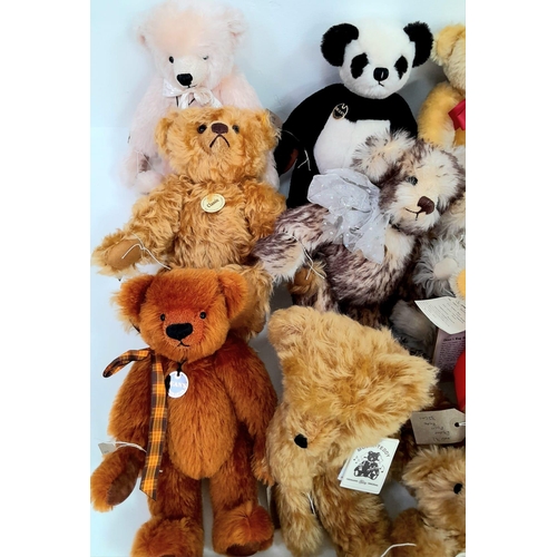 682 - A collection of twenty two adult, collectable, teddy bears.
Please, see list for details and photos ... 