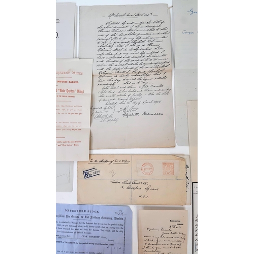 805 - A Fascinating Set of Mostly 19th Century Antique Documents with a few Pre-1950’s Documents. Comprisi... 