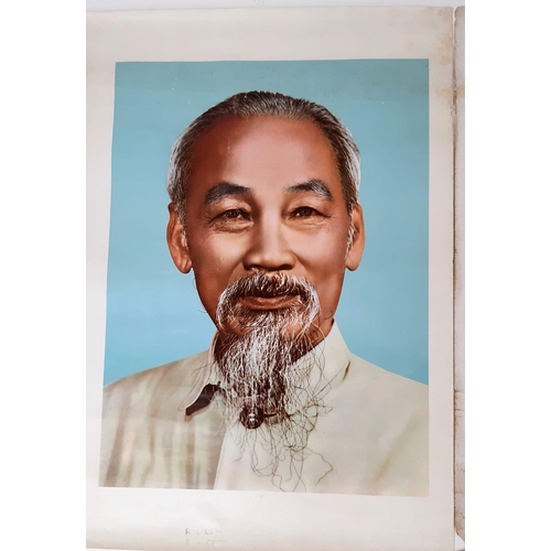 865 - 2 x Original Vietnam War Era Posters of Ho Chi Minh & Poster of Lennin from the same period.