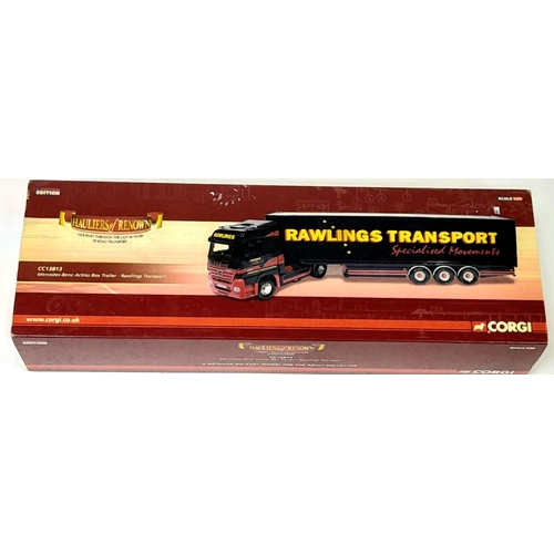 1045 - A LIMITED EDITION CORGI CC13813 MERCEDES-BENZ ACTROS BOX TRAILER AS NEW IN BOX , SCALE 1 - 50